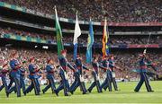 4 September 2016; The Artan Band leads both teams out ahead of the GAA Hurling All-Ireland Senior Championship Final match between Kilkenny and Tipperary at Croke Park in Dublin. Photo by Cody Glenn/Sportsfile