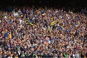 4 September 2016; Tipperary and Kilkenny supporters during the GAA Hurling All-Ireland Senior Championship Final match between Kilkenny and Tipperary at Croke Park in Dublin. Photo by Cody Glenn/Sportsfile