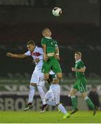 6 September 2016; Lee O'Connor of Republic of Ireland in action against Ercan Siren of Turkey during the U17 International Friendly match between Republic of Ireland and Turkey at Turners Cross in Cork. Photo by Eóin Noonan/Sportsfile