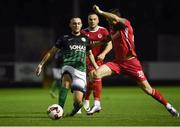 6 August 2016; Dylan Connolly of Bray Wanderers in action against Billy Dennehy of St Patricks Athletic the SSE Airtricity League Premier Division match between St Patrick's Athletic and Bray Wanderers at Richmond Park in Dublin Photo by David Fitzgerald/Sportsfile