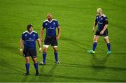 2 September 2016; Mike Ross, left, Hayden Triggs and James Treacy of Leinster during the Guinness PRO12 Round 1 match between Leinster and Treviso in the RDS Arena, Ballsbridge, Dublin. Photo by Brendan Moran/Sportsfile