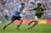28 August 2016; Kevin McManamon of Dublin in action against Killian Young of Kerry during the GAA Football All-Ireland Senior Championship Semi-Final game between Dublin and Kerry at Croke Park in Dublin. Photo by Brendan Moran/Sportsfile