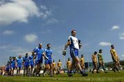 26 June 2005; Wicklow captain Robert Hollingsworth leads the team in the pre-match parade. Bank of Ireland All-Ireland Senior Football Championship Qualifier, Round 1, Wicklow v Donegal, County Grounds, Aughrim, Co. Wicklow. Picture Credit; Matt Browne / SPORTSFILE