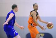 2 January 2011; Isaac Westbrooks, 11890 Killester, in action against Emmet Donnelly, DCU Saints. Nivea for Men Superleague, DCU Saints v 11890 Killester, DCU Sports Complex, Dublin. Picture credit: Stephen McCarthy / SPORTSFILE