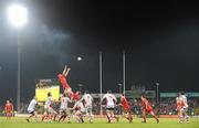 1 January 2011; Billy Holland, Munster, takes possession in the line-out. Celtic League, Munster v Ulster, Thomond Park, Limerick. Picture credit: Diarmuid Greene / SPORTSFILE