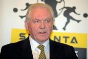 13 December 2010; IFA president Jim Shaw at the launch of the Setanta Sports Cup for 2011. Belfast City Hall, Donegall Square, Belfast, Co. Antrim. Picture credit: Oliver McVeigh / SPORTSFILE