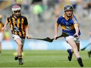 4 September 2016; William Beresford, Garranbane NS, Dungarvan, Waterford, representing Tipperary, in action against Oisín Smith, Bruskey NS, Bruskey Ballinagh, Cavan, representing Kilkenny, during the INTO Cumann na mBunscol GAA Respect Exhibition Go Games at the GAA Hurling All-Ireland Senior Championship Final match between Kilkenny and Tipperary at Croke Park in Dublin. Photo by Eóin Noonan/Sportsfile