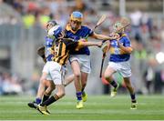 4 September 2016; Eamon Cunneen, St Mary's NS, Raharney, Westmeath, representing Tipperary, in action against Jim Kennedy, St Mary's BNS Rathfarnham, Dublin 14, representing Kilkenny, during the INTO Cumann na mBunscol GAA Respect Exhibition Go Games at the GAA Hurling All-Ireland Senior Championship Final match between Kilkenny and Tipperary at Croke Park in Dublin. Photo by Eóin Noonan/Sportsfile