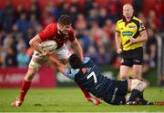 9 September 2016; Jack O'Donoghue of Munster is tackled by Ellis Jenkins of Cardiff Blues during the Guinness PRO12 Round 2 match between Munster and Cardiff Blues at Irish Independent Park in Cork. Photo by Piaras Ó Mídheach/Sportsfile