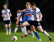 9 September 2016; Ciaran O'Connor of Dundalk is tackled by Greg Sloggett of UCD during the Irish Daily Mail FAI Cup Quarter-Final match between UCD and Dundalk at the UCD Bowl in Belfield, Dublin. Photo by Ramsey Cardy/Sportsfile