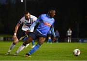 9 September 2016; Maxi Kouogun of UCD in action against Ciaran Kilduff of Dundalk during the Irish Daily Mail FAI Cup Quarter-Final match between UCD and Dundalk at the UCD Bowl in Belfield, Dublin. Photo by Ramsey Cardy/Sportsfile