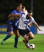 9 September 2016; Robbie Benson of Dundalk in action against Mark Langtry of UCD during the Irish Daily Mail FAI Cup Quarter-Final match between UCD and Dundalk at the UCD Bowl in Belfield, Dublin. Photo by Ramsey Cardy/Sportsfile
