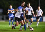 9 September 2016; Robbie Benson of Dundalk is tackled by Mark Langtry of UCD during the Irish Daily Mail FAI Cup Quarter-Final match between UCD and Dundalk at the UCD Bowl in Belfield, Dublin. Photo by Ramsey Cardy/Sportsfile