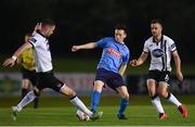 9 September 2016; Jack Watson of UCD is tackled by Ciaran Kilduff, supported by Robbie Benson of Dundalk during the Irish Daily Mail FAI Cup Quarter-Final match between UCD and Dundalk at the UCD Bowl in Belfield, Dublin. Photo by Ramsey Cardy/Sportsfile