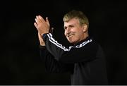 9 September 2016; Dundalk manager Stephen Kenny applauds the supporters following his side's victory in the Irish Daily Mail FAI Cup Quarter-Final match between UCD and Dundalk at the UCD Bowl in Belfield, Dublin. Photo by Ramsey Cardy/Sportsfile