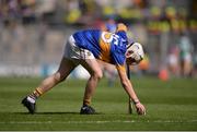 4 September 2016; Lyndon Fairbrother of Tipperary places a free during the Electric Ireland GAA Hurling All-Ireland Minor Championship Final in Croke Park, Dublin.  Photo by Piaras Ó Mídheach/Sportsfile