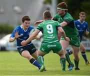 10 September 2016; Hugh O'Sullivan of Leinster in action against Steven Atkinson of Connacht during the U19 Interprovincial Series Round 2 match between Connacht and Leinster at Galwegians RFC in Galway. Photo by Oliver McVeigh/Sportsfile