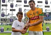 10 September 2016; Gavin McGowan of Meath is presented with the Bord Gáis Energy Man of the Match award by David Murphy, from Drogheda, Co Louth, after the Bord Gáis Energy GAA Hurling All-Ireland U21 Championship B Final match between Meath and Mayo at Semple Stadium in Thurles, Co Tipperary. Photo by Brendan Moran/Sportsfile