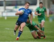10 September 2016; Peter Sullivan of Leinster going through to score his sides fourth try during the U19 Interprovincial Series Round 2 match between Connacht and Leinster at Galwegians RFC in Galway. Photo by Oliver McVeigh/Sportsfile