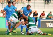10 September 2016; Roger Wilson of Ulster is tackled by Francesco Minto, right, and Teofilo Paulo of Benetton Treviso during the Guinness PRO12 Round 2 match between Benetton Treviso and Ulster at the Stadio Monigo in Treviso, Italy. Photo by Roberto Bregani/Sportsfile
