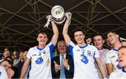 10 September 2016; Patrick Curran and Adam Farrell of Waterford lift the James Nowlan Cup after winning the Bord Gáis Energy GAA Hurling All-Ireland U21 Championship Final match between Galway and Waterford at Semple Stadium in Thurles, Co Tipperary. Photo by Ray McManus/Sportsfile