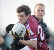 9 January 2011; Conor Healy, Galway, in action against Paul McGovern, Sligo. FBD Connacht League, Sligo v Galway, Enniscrone, Sligo. Picture credit: Ray Ryan / SPORTSFILE