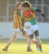 9 January 2011; Cormac Mullins, Carlow, in action against Thomas Kehoe, Kilkenny. O'Byrne Cup, Carlow v Kilkenny, Dr. Cullen Park, Carlow. Picture credit: Matt Browne / SPORTSFILE