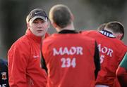 9 January 2011; Mayo manager James Horan during a training session after the match was postponed by referee TJ Keavney who deemed the pitch unplayable. FBD Connacht League, Mayo v Leitrim, Sean O'Heslin Park, Ballyhaunis GAA Club, Ballyhaunis, Co Mayo. Picture credit: Brian Lawless / SPORTSFILE