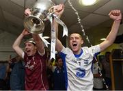 10 September 2016; Shane Bennett left, and Adam Farrell co captain right, of Waterford celebrate after the Bord Gáis Energy GAA Hurling All-Ireland U21 Championship Final match between Galway and Waterford at Semple Stadium in Thurles, Co Tipperary. Ray McManus/Sportsfile