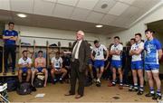 10 September 2016; Noel Tracey the Galway chairman speaking to the Waterford players in the dressing room after the Bord Gáis Energy GAA Hurling All-Ireland U21 Championship Final match between Galway and Waterford at Semple Stadium in Thurles, Co Tipperary. Ray McManus/Sportsfile