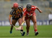 11 September 2016; Linda Collins of Cork in action against Katie Nolan of Kilkenny during the Liberty Insurance All-Ireland Intermediate Camogie Championship Final match between Cork and Kilkenny at Croke Park in Dublin. Photo by Eóin Noonan/Sportsfile
