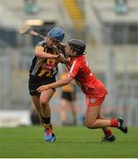 11 September 2016; Julie Ann Malone of Kilkenny  in action against Pamela Hickey of Cork during the Liberty Insurance All-Ireland Senior Camogie Championship Final match between Cork and Kilkenny at Croke Park in Dublin. Photo by Eóin Noonan/Sportsfile