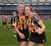 11 September 2016; Stacey Quirke, left, and Aoife O'Carroll of Kilkenny celebrate after the Liberty Insurance All-Ireland Senior Camogie Championship Final match between Cork and Kilkenny at Croke Park in Dublin. Photo by Piaras Ó Mídheach/Sportsfile