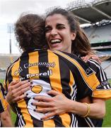 11 September 2016; Kilkenny's Davina Tobin, right, and Anna Farrell celebrate after the Liberty Insurance All-Ireland Senior Camogie Championship Final match between Cork and Kilkenny at Croke Park in Dublin. Photo by Piaras Ó Mídheach/Sportsfile