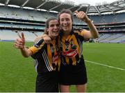 11 September 2016; Davina Tobin of Kilkenny, left with team mate Denise Gaule of Kilkenny, right after the Liberty Insurance All-Ireland Senior Camogie Championship Final match between Cork and Kilkenny at Croke Park in Dublin. Photo by Eóin Noonan/Sportsfile