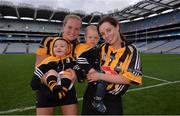 11 September 2016; Kilkenny's Edwina Keane, left, with her nephew Patrick Keane, age 1, and Jacqui Frisby with her nephew Harry Grumbridge, age 1, after the Liberty Insurance All-Ireland Senior Camogie Championship Final match between Cork and Kilkenny at Croke Park in Dublin. Photo by Piaras Ó Mídheach/Sportsfile