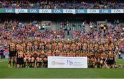 11 September 2016; The Kilkenny squad prior to the Liberty Insurance All-Ireland Intermediate Camogie Championship Final match between Cork and Kilkenny at Croke Park in Dublin. Photo by Piaras Ó Mídheach/Sportsfile