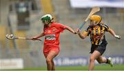 11 September 2016; Caroline Sugrue of Cork in action against Niamh Sweeney of Kilkenny during the Liberty Insurance All-Ireland Intermediate Camogie Championship Final match between Cork and Kilkenny at Croke Park in Dublin. Photo by Eóin Noonan/Sportsfile