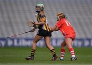 11 September 2016; Laura Greene of Kilkenny in action against Rachel O'Shea of Cork during the Liberty Insurance All-Ireland Intermediate Camogie Championship Final match between Cork and Kilkenny at Croke Park in Dublin. Photo by Piaras Ó Mídheach/Sportsfile