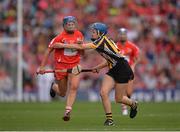 11 September 2016; Eimear O'Sullivan of Cork in action against Claire Phelan of Kilkenny during the Liberty Insurance All-Ireland Senior Camogie Championship Final match between Cork and Kilkenny at Croke Park in Dublin. Photo by Piaras Ó Mídheach/Sportsfile
