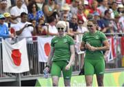 11 September 2016; Catherine Walsh, left, of Ireland, along with her pilot Fran Meehan, in action during the Women's Triathlon PT5 at Fort Copacabana during the Rio 2016 Paralympic Games in Rio de Janeiro, Brazil. Photo by Luc Percival/Sportsfile