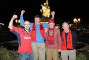 15 January 2011; Munster supporters from left to right, Brian Kelly, Michael O'Riordan, both from from Raheen, Limerick, Billy O'Brien from Feenagh, Co. Limerick, and Noel O'Kelly, from Ballingarry, Co. Limerick, in Toulon ahead of their side's  Heineken Cup, Pool 3, Round 5, game against Toulon on Sunday. Toulon, France. Picture credit: Diarmuid Greene / SPORTSFILE