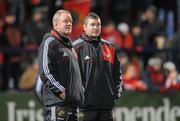 8 January 2011; Munster squad advisor Mick Galwey, left, and assistant coach Anthony Foley. Celtic League, Munster v Glasgow Warriors, Musgrave Park, Cork. Picture credit: Diarmuid Greene / SPORTSFILE