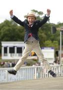 10 September 2016; Mark Spellman, age 8, from Ardrahan, Co Galway, ahead of the races at Leopardstown Racecourse in Dublin. Photo by Cody Glenn/Sportsfile