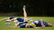 12 September 2016; Tadhg Furlong, right, of Leinster during Leinster Rugby Squad Training in Belfield, Dublin.  Photo by Seb Daly/Sportsfile