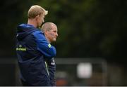 12 September 2016; Leinster head coach Leo Cullen, let, and senior coach Stuart Lancaster during Leinster Rugby Squad Training in Belfield, Dublin.  Photo by Seb Daly/Sportsfile