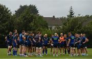 12 September 2016; Leinster players in a group during Leinster Rugby Squad Training in Belfield, Dublin.  Photo by Seb Daly/Sportsfile