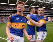 4 September 2016; Tipperary players, from left, Jerome Cahill, Cian Darcy and Paddy Cadell celebrate after the Electric Ireland GAA Hurling All-Ireland Minor Championship Final in Croke Park, Dublin.  Photo by Piaras Ó Mídheach/Sportsfile