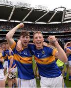 4 September 2016; Tipperary's Cian Darcy and Brian McGrath, right, celebrate after the Electric Ireland GAA Hurling All-Ireland Minor Championship Final in Croke Park, Dublin.  Photo by Piaras Ó Mídheach/Sportsfile