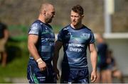 13 September 2016; Connacht captain John Muldoon, left, and Matt Healy during squad training at the Sportsground in Galway. Photo by Seb Daly/Sportsfile